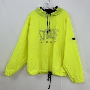 Vintage 90s Street-Closed Pullover Size S/M Jacket Oversized Neon Green